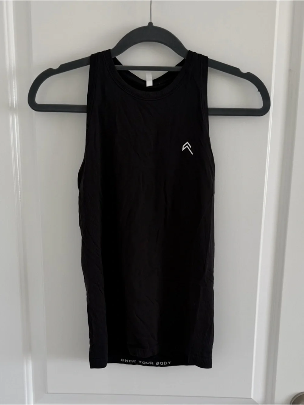 Oner Active Black Sleeveless Active Tank with Small White Logo - Picture 1 of 2